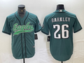 Men's Philadelphia Eagles Saquon Barkley Midnight Green Player Jersey Joint Edition