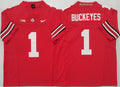 Men's Ohio State Buckeyes #1 Red Player Game Jersey