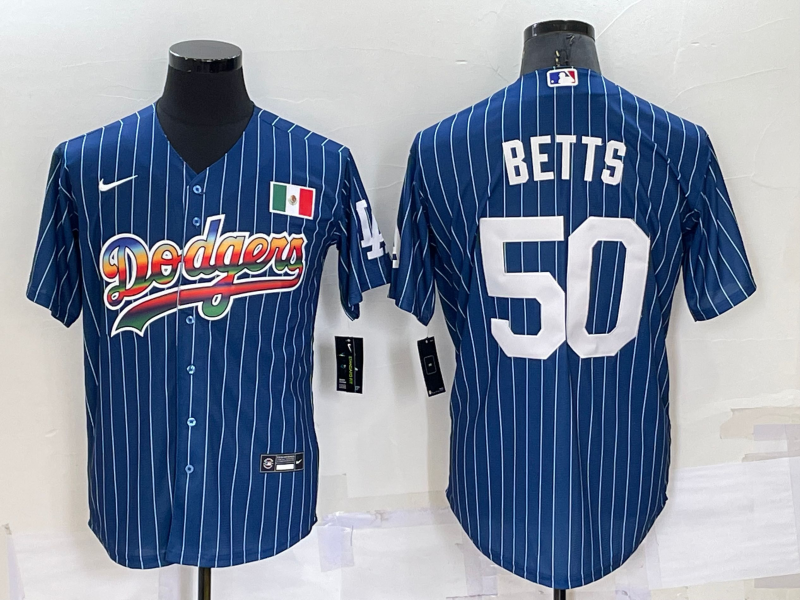 Men's Los Angeles Dodgers Mookie Betts Blue Alternate Game Jersey