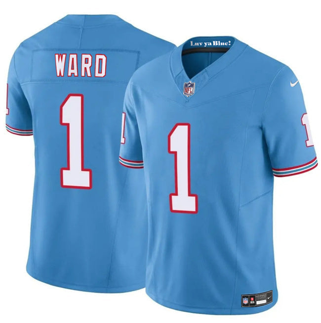 Tennessee Titans Cameron Ward  Light Blue 2025  Vapor F.U.S.E. Limited  Jersey