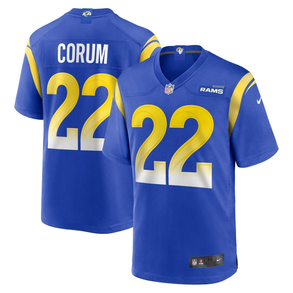 Blake Corum Los Angeles Rams  2024  Draft Game   Jersey - Royal