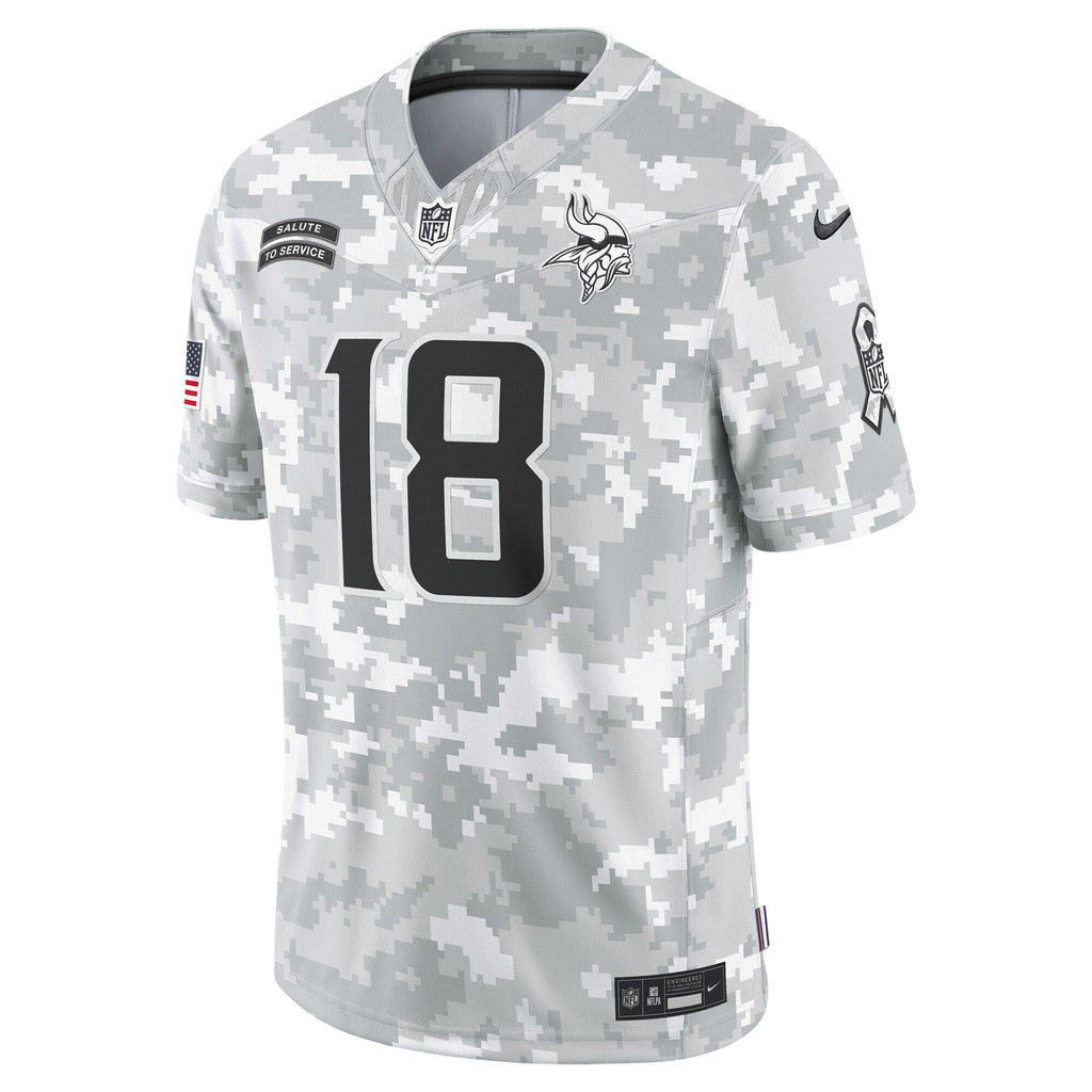 Justin Jefferson Minnesota Vikings  2024 Salute to Service Limited Jersey - Arctic Camo