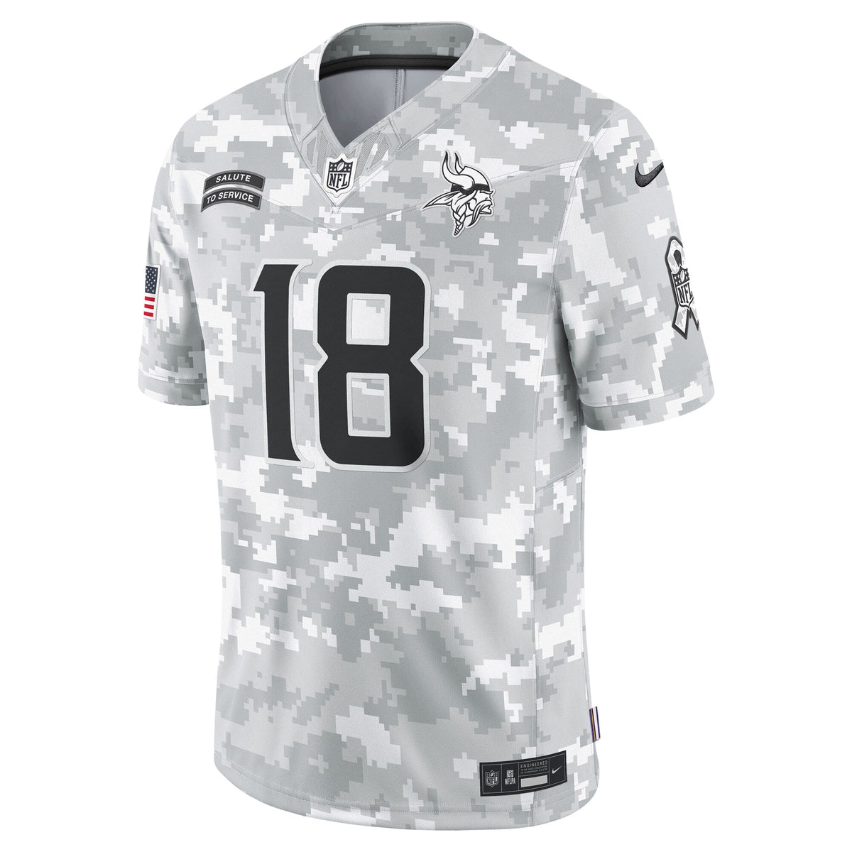 Justin Jefferson Minnesota Vikings  2024 Salute to Service Limited Jersey - Arctic Camo