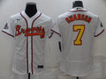 Men's Atlanta Braves Dansby Swanson White Replica Jersey Champion Edition