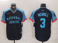 Men's National League Jackson Merrill #3 Navy 2024  All-Star Game Limited Player Jersey1
