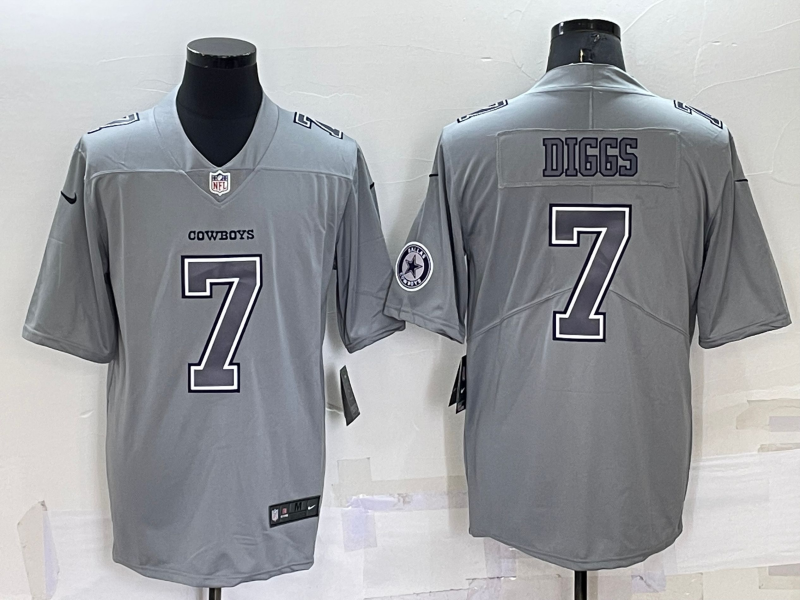 Men's Dallas Cowboys Trevon Diggs Gray Atmosphere Fashion Game Jersey