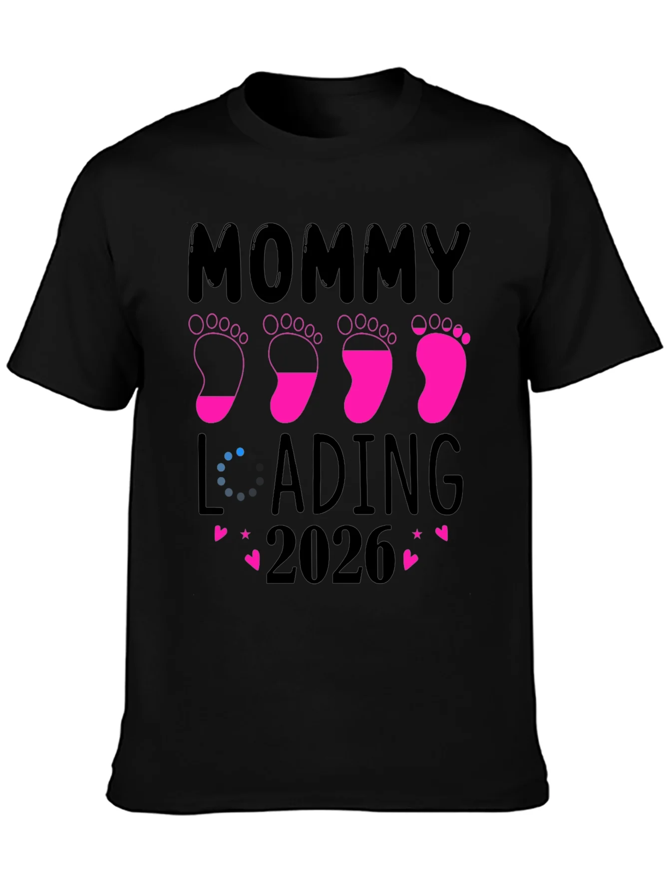 Mommy Loading 2026 Pregnancy Announcement T-Shirt