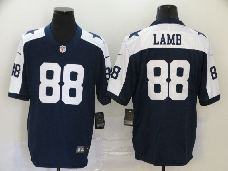 Men's Dallas Cowboys CeeDee Lamb Navy Game Player Jersey