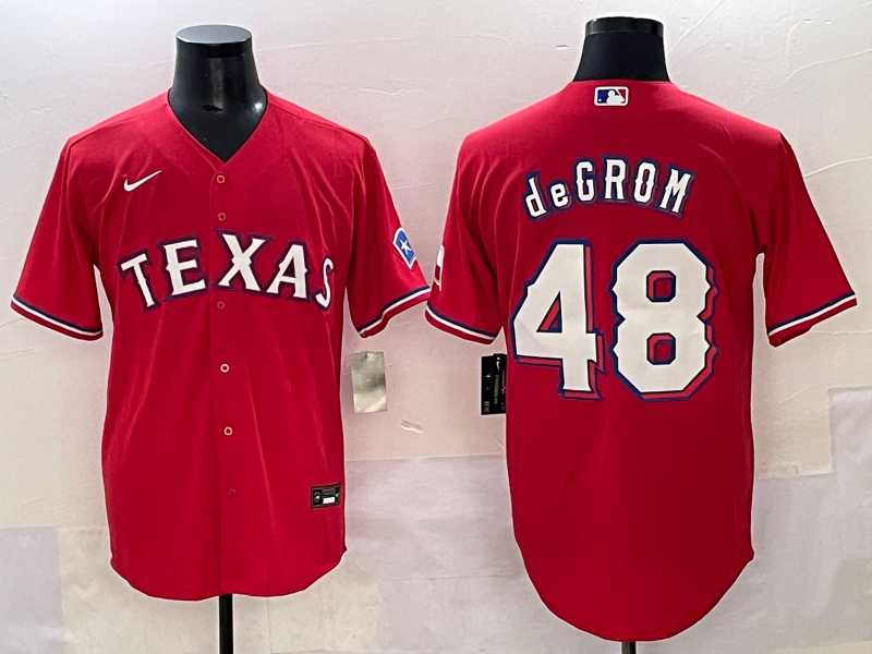 Men's Texas Rangers Jacob deGrom Red Limited Player Jersey