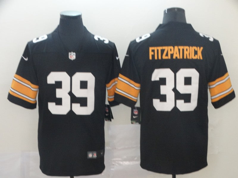 Men's Pittsburgh Steelers Minkah Fitzpatrick #39 Black Player Game Jersey1