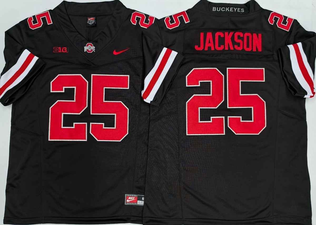 Men's Ohio State Buckeyes Bo Jackson Black Player Jersey