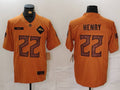 Men's Baltimore Ravens Derrick Henry Brown 2023 Salute To Service Limited Jersey
