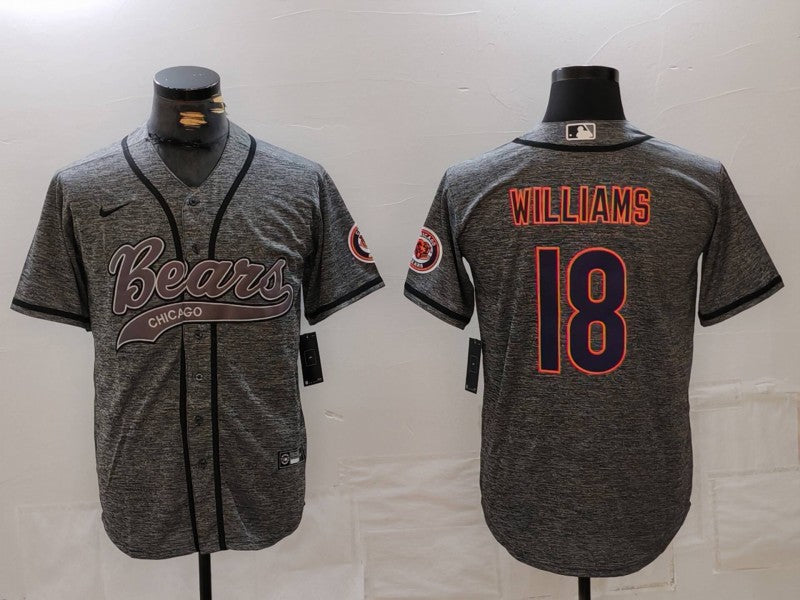 Men's Chicago Bears Caleb Williams Gray Game Jersey