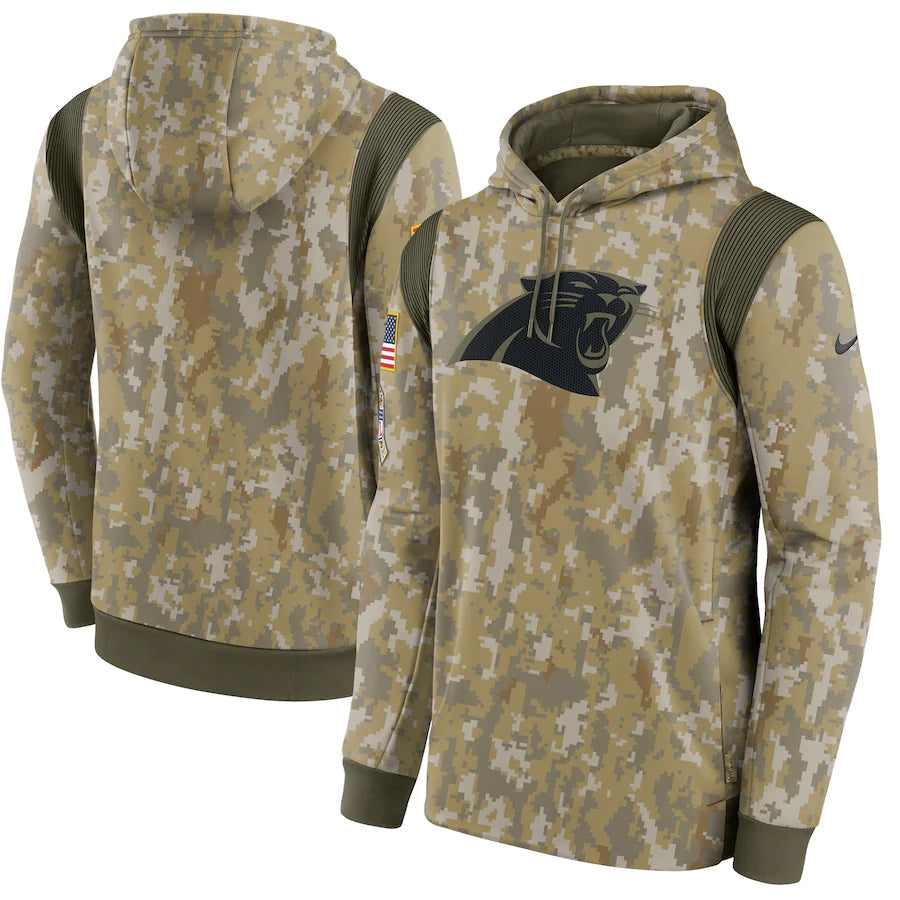 Men's Carolina Panthers  2021 Salute to Service Hoodie1 Camouflage