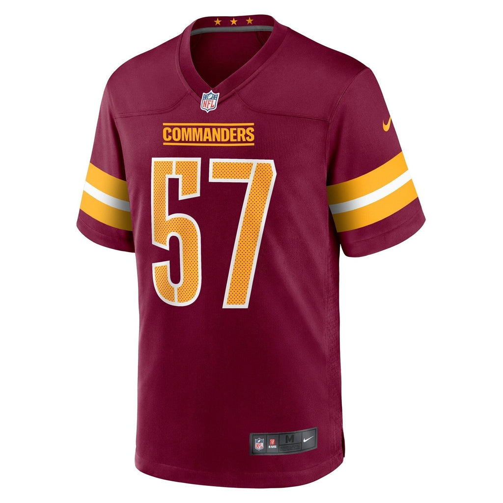Cody Barton Washington Commanders  Game   Jersey - Burgundy