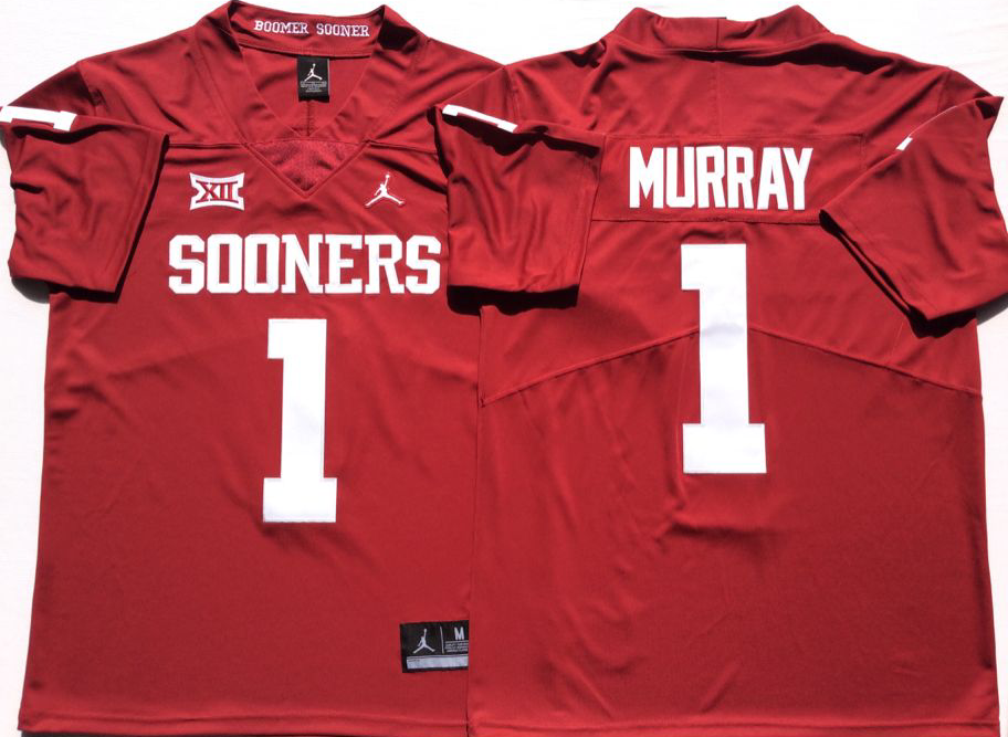 Men's Oklahoma Sooners Kyler Murray Crimson Player Game Jersey