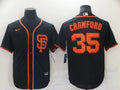 Men's San Francisco Giants Brandon Crawford Black Stitched Jersey