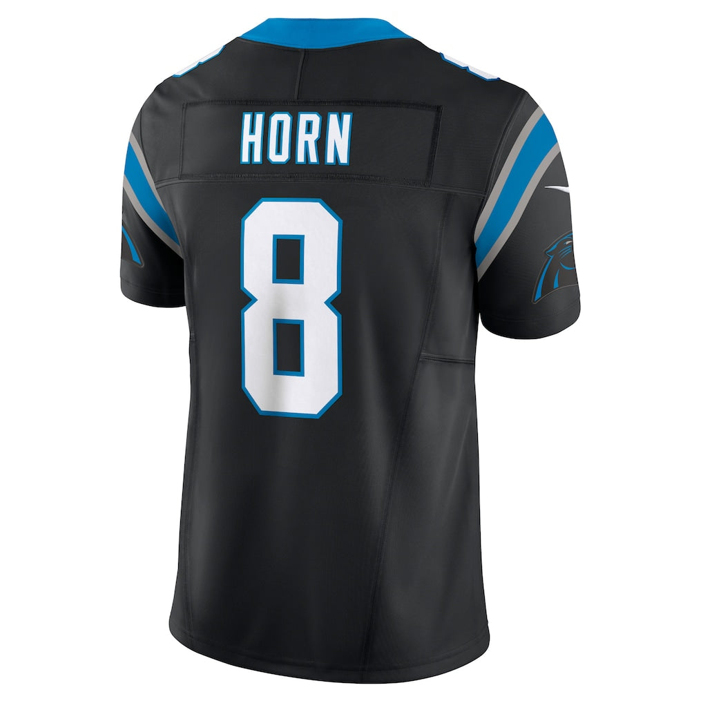 C.Panthers #8 Jaycee Horn Black Vapor F.U.S.E. Limited Jersey