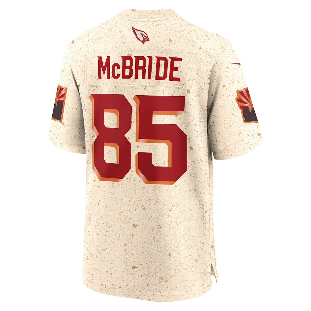 A.Cardinals #85 Trey McBride Natural 2025 Rivalries Collection Game Jersey