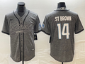 Men's Detroit Lions Amon-Ra St. Brown Gray Game Jersey Joint Edition