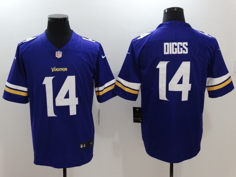 Men's Minnesota Vikings Stefon Diggs #14 Purple Player Game Jersey1