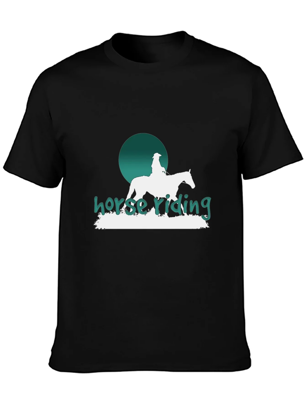 Horse Riding Graphic T-Shirt - Stylish Equestrian Design