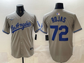 Men's Los Angeles Dodgers Manny Rojas #72 Gray Road Replica Jersey