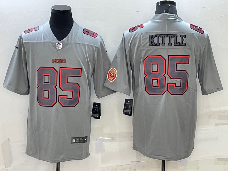 Men's San Francisco 49ers George Kittle Gray Atmosphere Game Jersey
