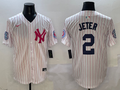 Men's New York Yankees Derek Jeter White Team Player Jersey