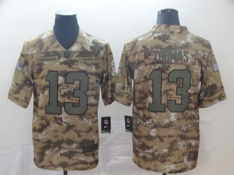 Men's New Orleans Saints Michael Thomas #13 Camouflage Game Jersey1