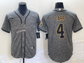 Men's New Orleans Saints Derek Carr Gray Game Jersey Joint Edition