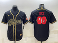 Men's San Francisco 49ers Jerry Rice Black Game Player Jersey Joint Edition