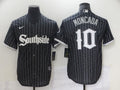 Men's Chicago White Sox Yoan Moncada Black Stitched Jersey