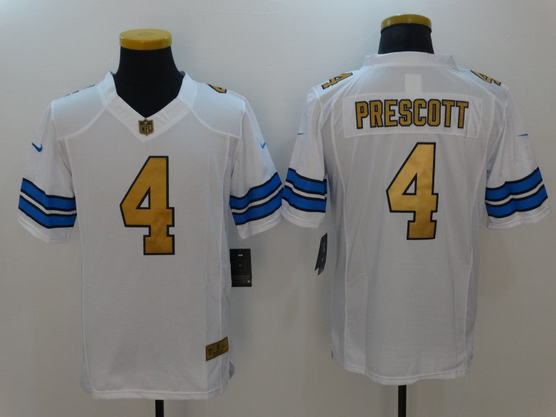 Men's Dallas Cowboys Dak Prescott #4 White Alternate Game Jersey1