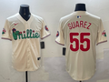 Men's Philadelphia Phillies Ranger Suarez Cream Replica Player Jersey
