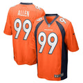 Zach Allen Denver Broncos  Game   Jersey - Orange