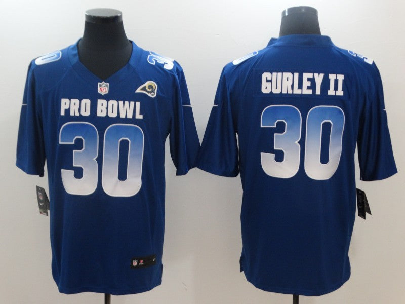 Men's Los Angeles Rams Todd Gurley II #30 Blue Player Game Jersey1