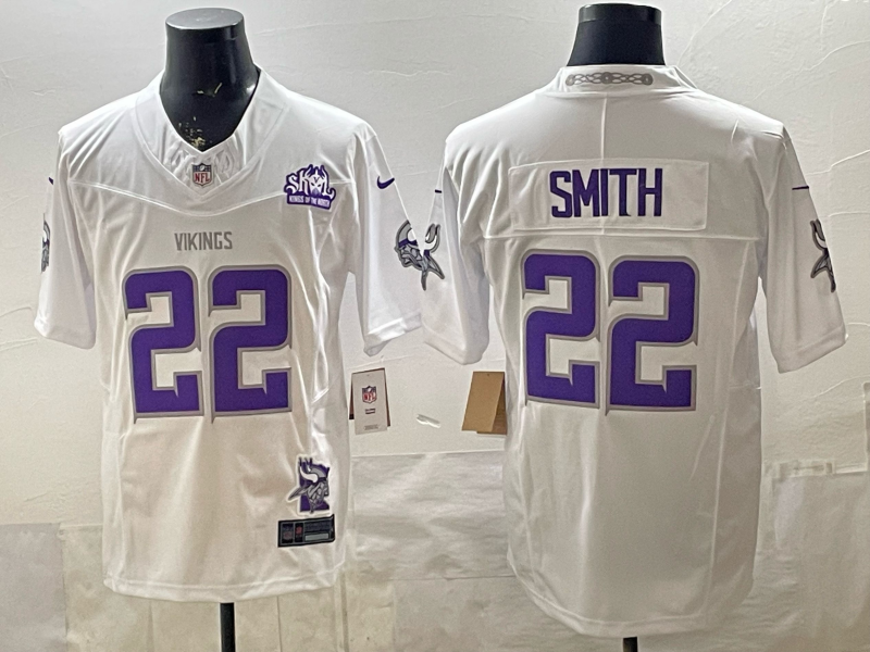 Men's Minnesota Vikings Harrison Smith White Alternate Game Jersey