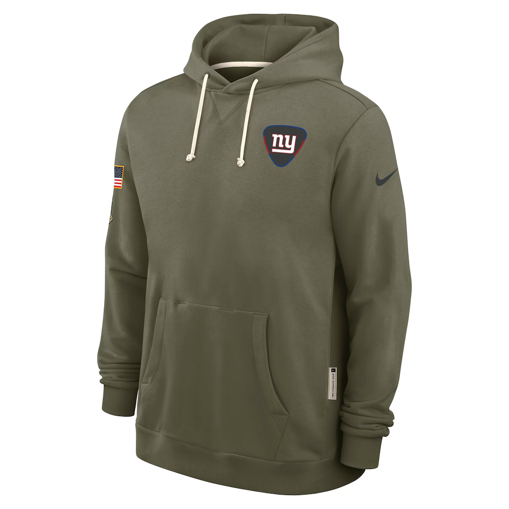 Men's New York Giants  Olive 2025 Salute to Service Sideline Standard Issue Dri-FIT Hoodie