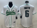 Men's Philadelphia Eagles DeVonta Smith White Game Jersey Joint Edition