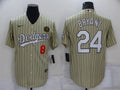 Men's Los Angeles Dodgers Kris Bryant -24 Gold Replica Baseball Jersey