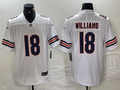 Men's Chicago Bears Caleb Williams #18 White 2024  active First Round Pick Player Game Jersey2