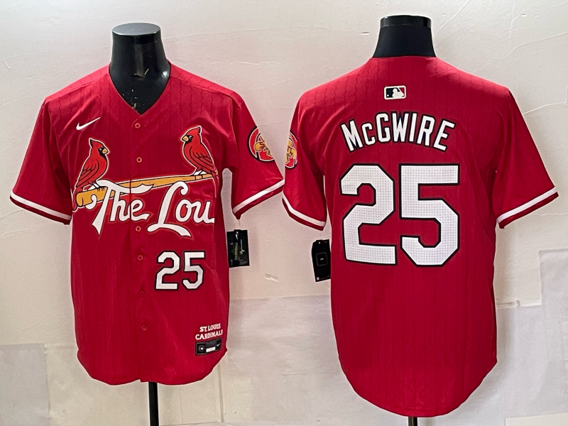 Men's St. Louis Cardinals Mark McGwire Red 2024 City Connect Limited Player Jersey