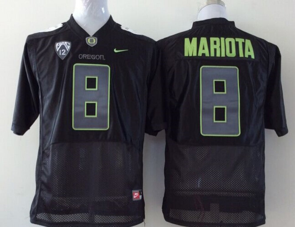 Men's Oregon Ducks Marcus Mariota Black Game Jersey