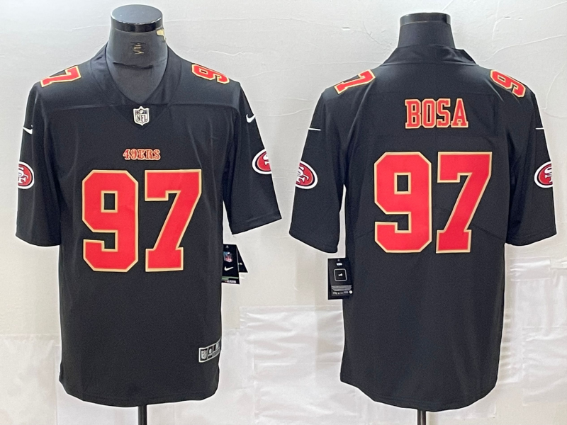 Men's San Francisco 49ers Nick Bosa Black Fashion Game Jersey