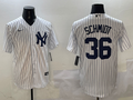 Men's New York Yankees Clarke Schmidt White Home Replica Player Jersey