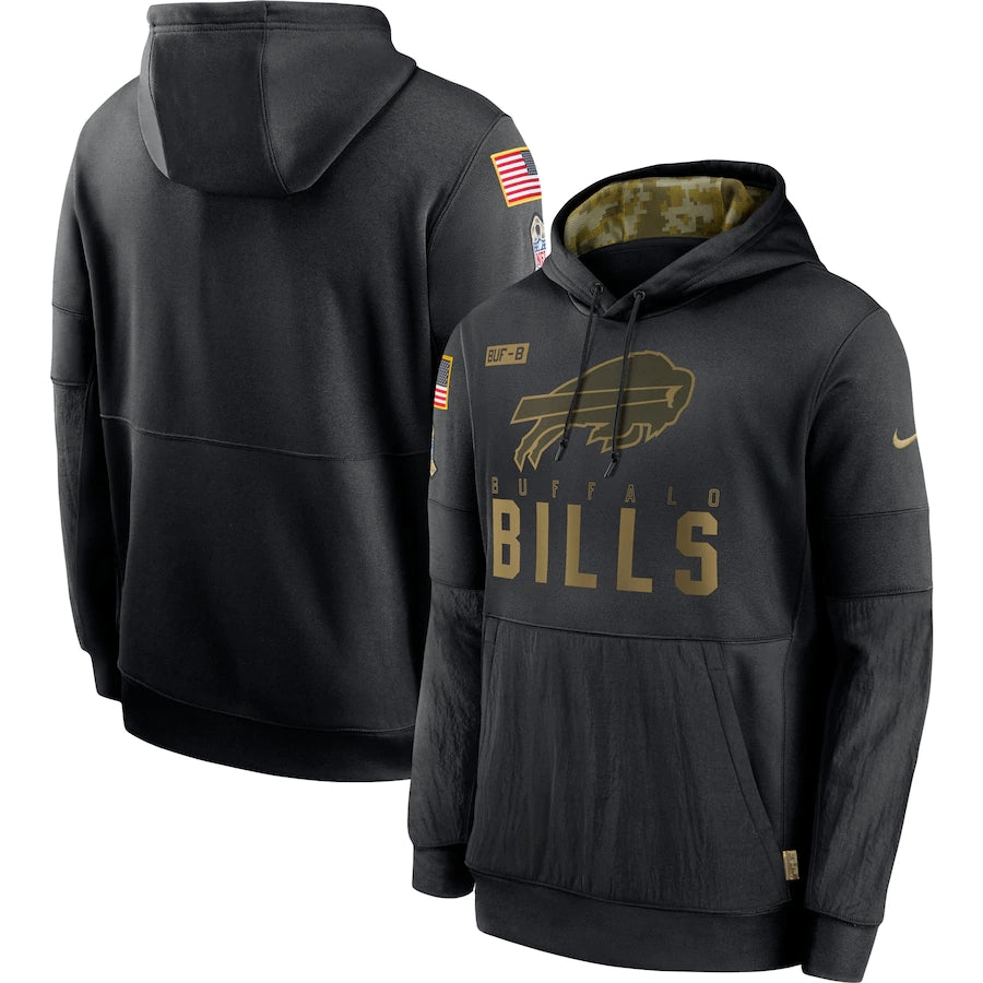 Men's Buffalo Bills  2020 Salute to Service Hoodie1 Black