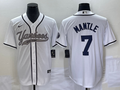 Men's New York Yankees Mickey Mantle White Player Jersey Joint Edition