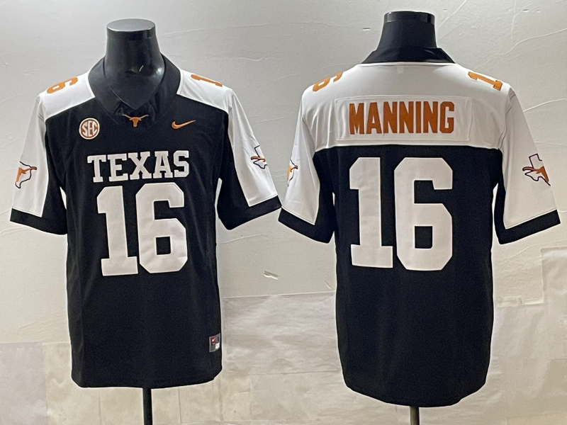 Men's Texas Longhorns Arch Manning Black Game Jersey