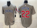 Men's Chicago Cubs Drew Horton #22 Gray Limited Player Jersey